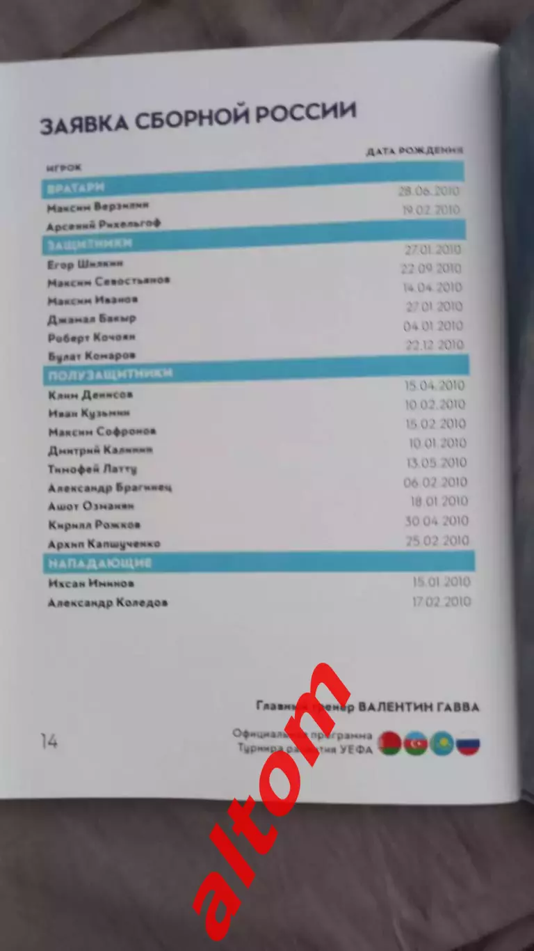 2024 Турнир УЕФА Беларусь. Азербайджан, Казахстан, Россия. Минск U-15 1