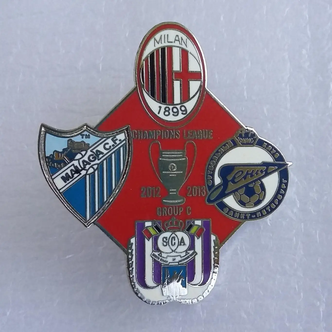 Лига чемпионов 2012-13 группа С. Зенит, Милан, Малага, Андерлехт.
