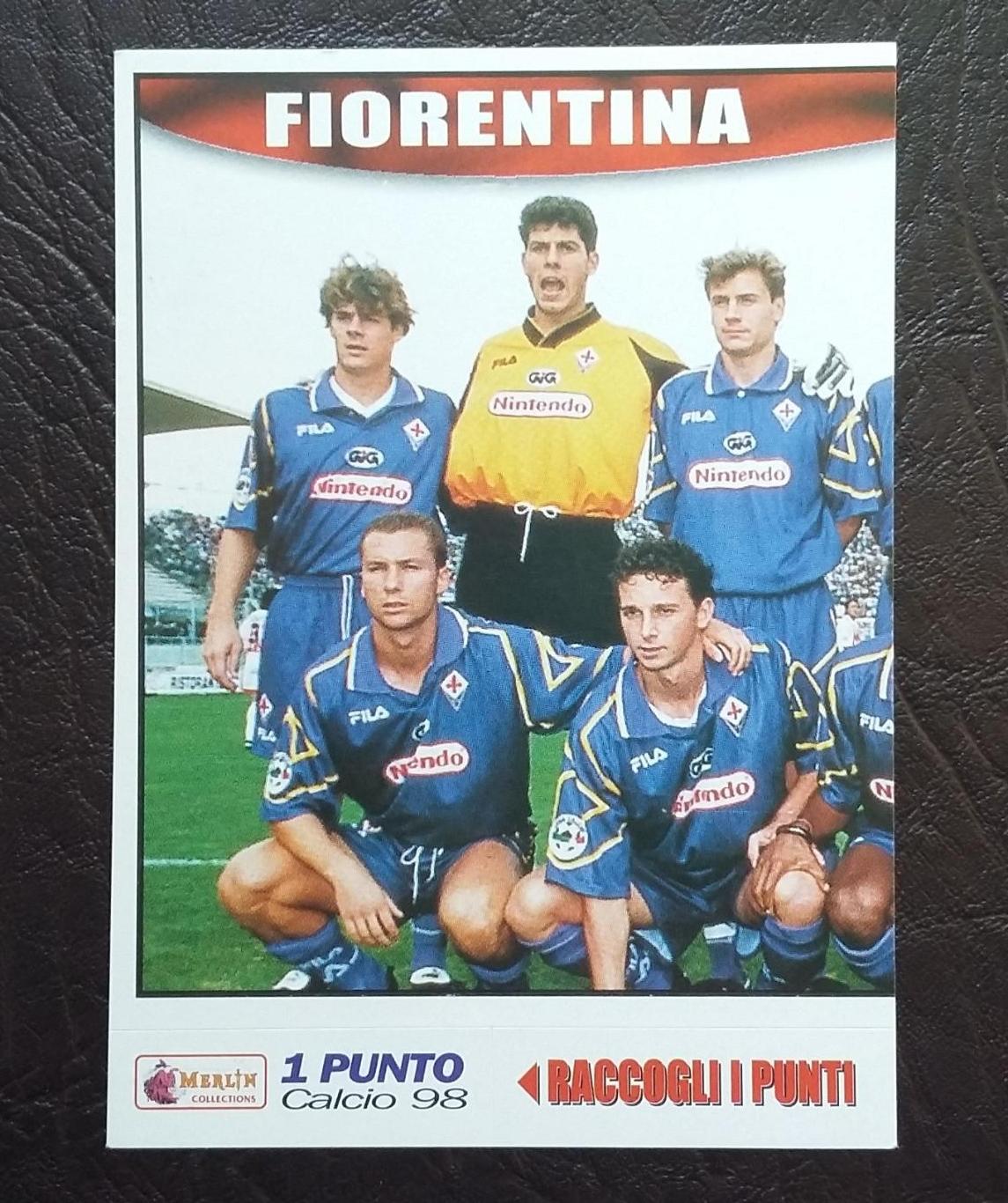 MERLIN Итальянский Футбол 1997-1998. Фиорентина команда № 121.