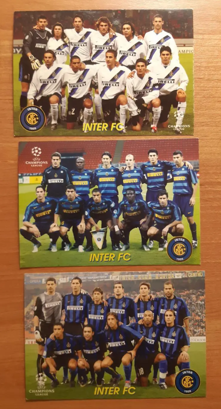 Карточки Интер Милан. В мире футбола. На выбор.