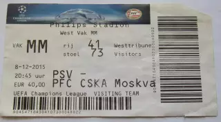 футбол ПСВ - ЦСКА Лига Чемпионов 2015