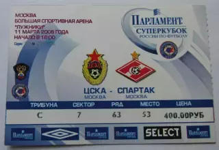 ЦСКА - Спартак Суперкубок 2006