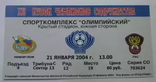ЦСКА - Сконто кубок содружества 2004