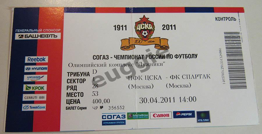 ЦСКА - Спартак Премьер Лига 2011