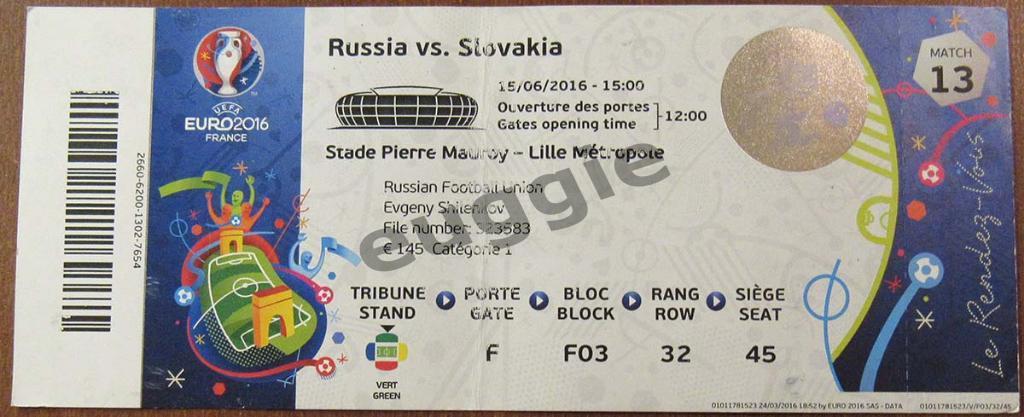 Россия - Словакия Чемпионат Европы 2016