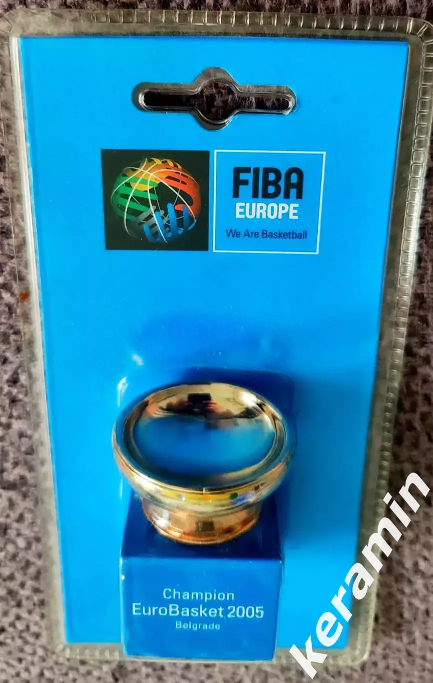 Мини-реплика кубка чемпионата Европы по баскетболу FIBA EuroBasket 2005 2