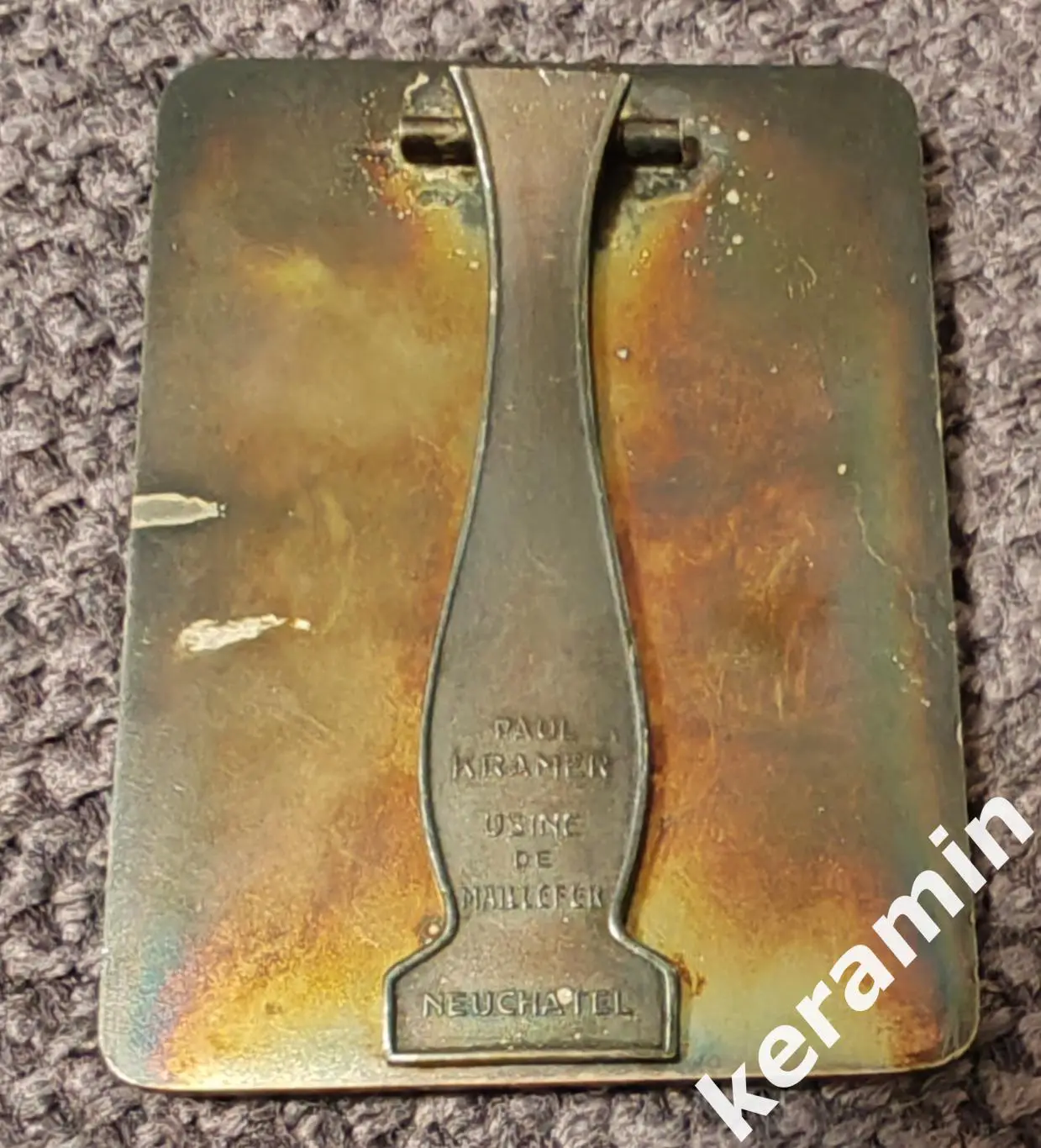 Плакетка гребля. Судейская коллегия руководителей гонок Дитикон 1949. 2