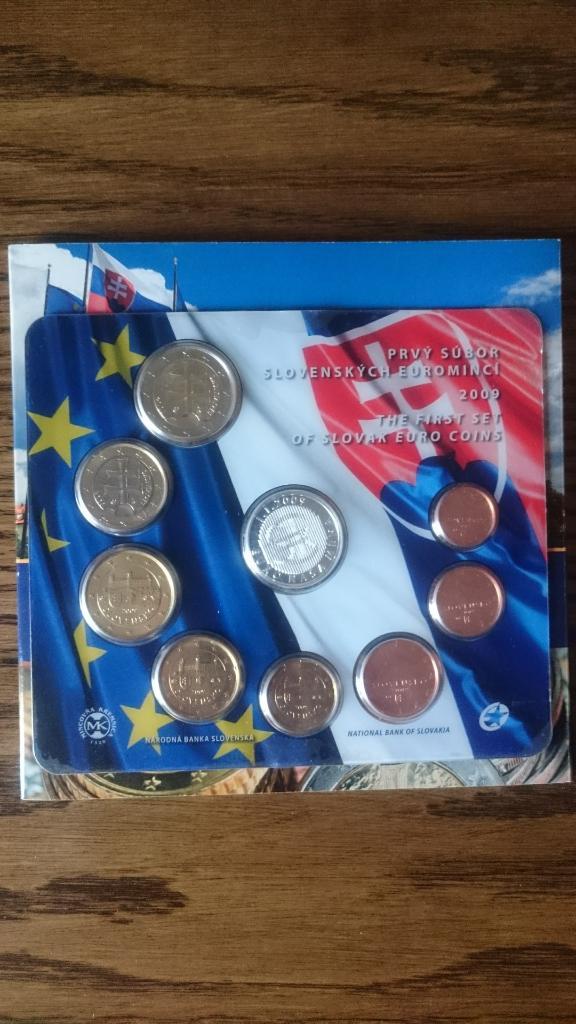 Буклет монет Словакии Первые евро Словакии