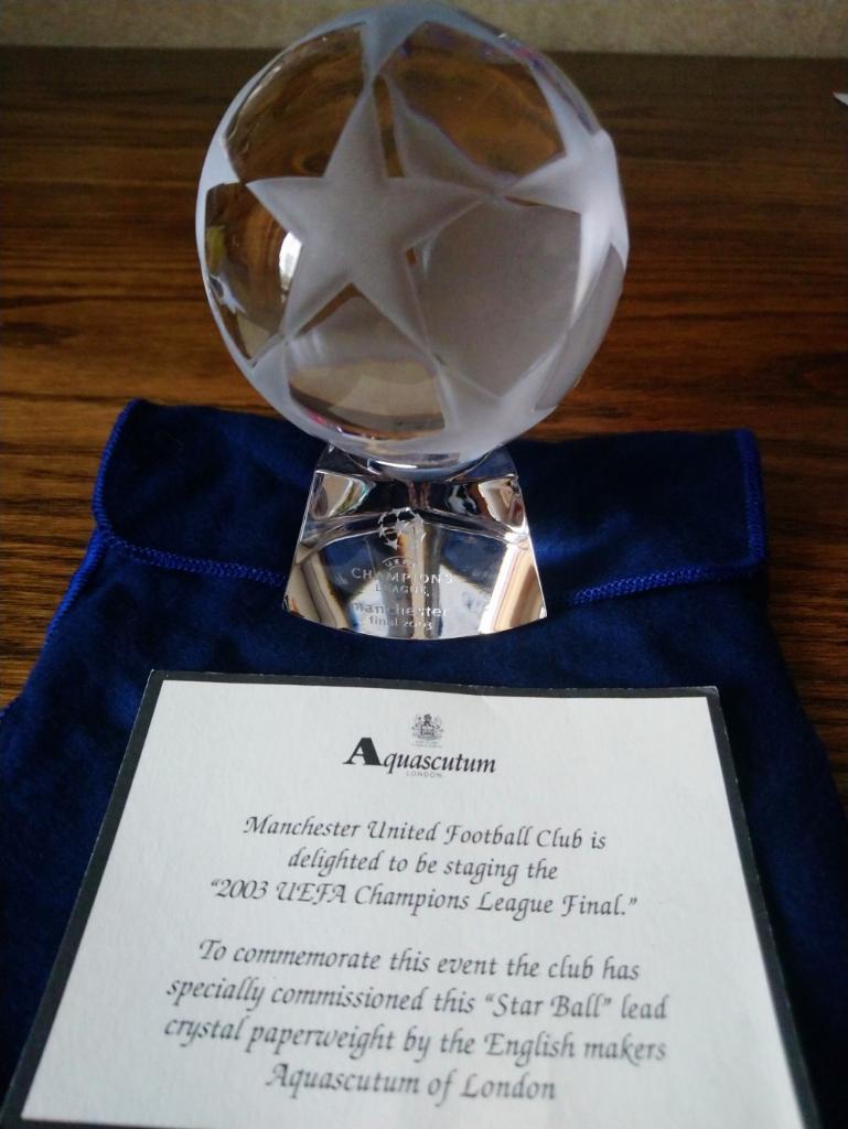 Подарок с финала Лиги Чемпионов 2003 года в Манчестере