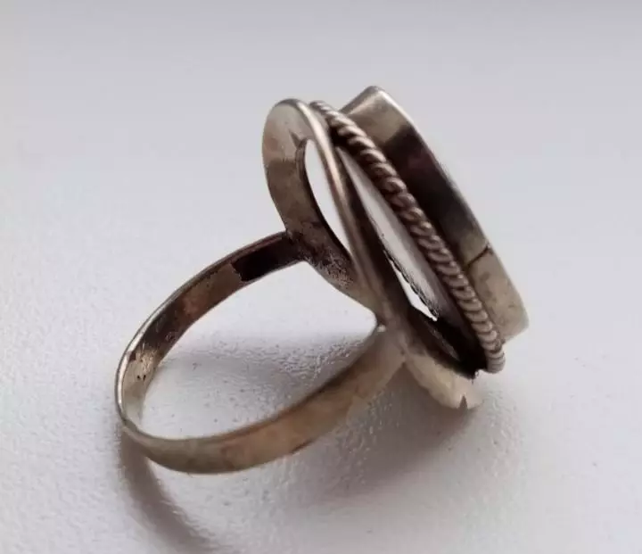 Серебряное кольцо. Натуральный камень. Конец 19 начало 20 веков. 1