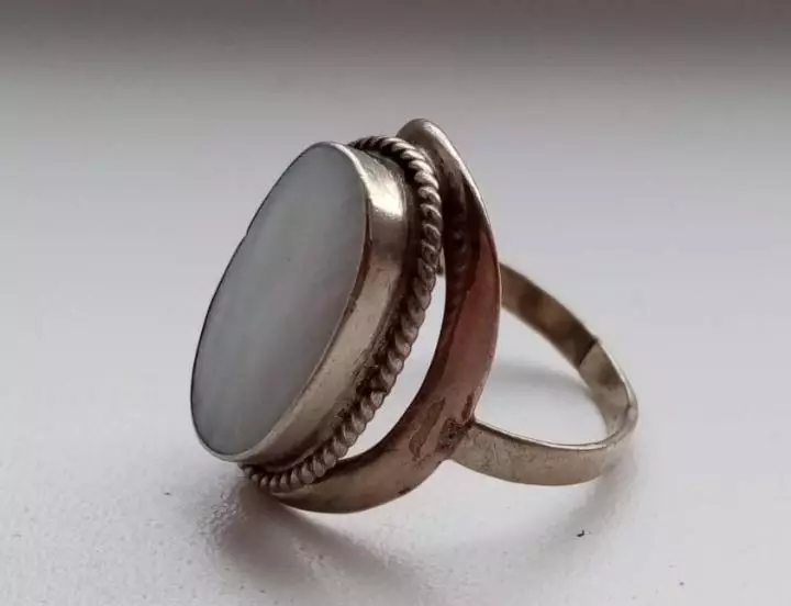 Серебряное кольцо. Натуральный камень. Конец 19 начало 20 веков. 2