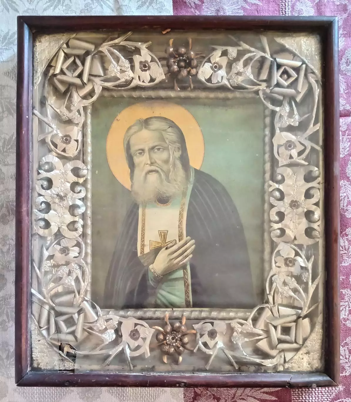 Икона Серафим Саровский. Литография.