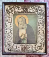 Икона Серафим Саровский. Литография.