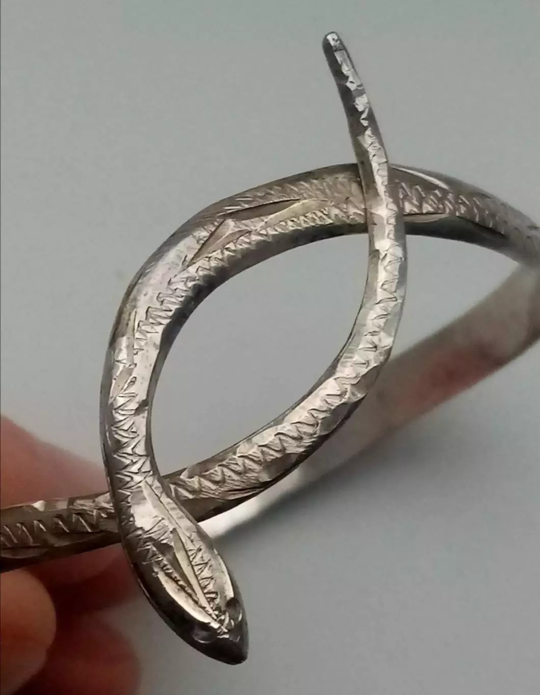 Браслет змея. Серебро 925 проба. СССР.