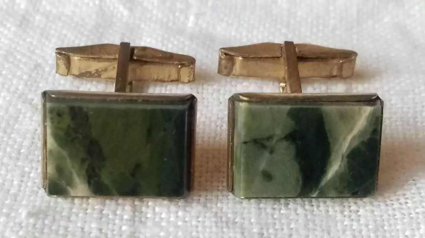 Запонки. 1960-е годы. СССР. Натуральный камень.