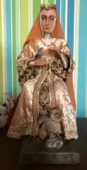 Авторская интерьерная кукла. Фаянс. Превосходное состояние.