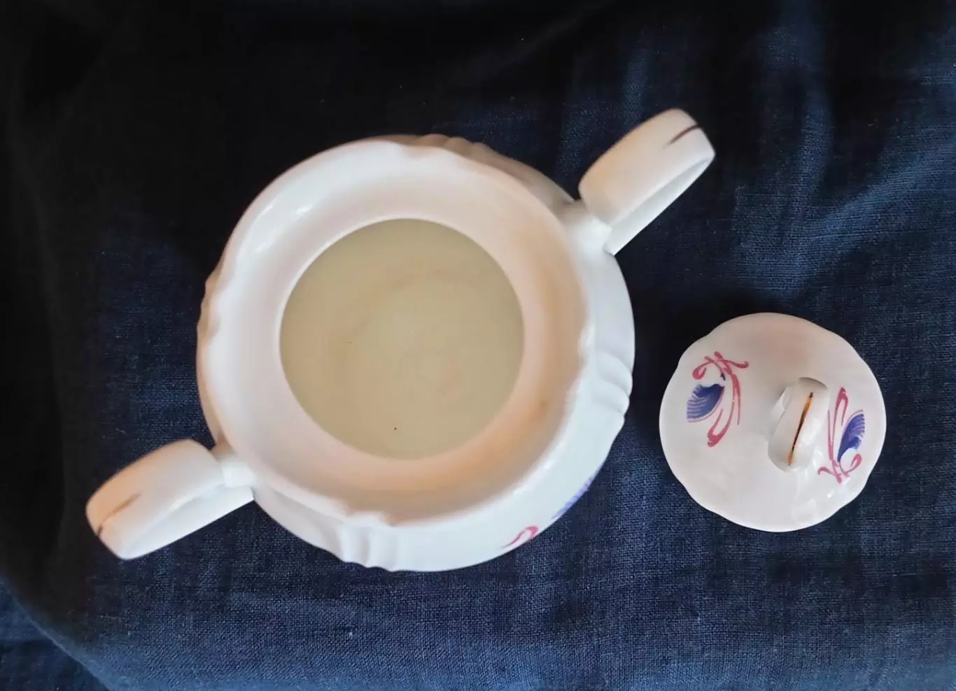 Сахарница из костяного фарфора Artil Bone china Romania. Румыния. 1970-е г. 4
