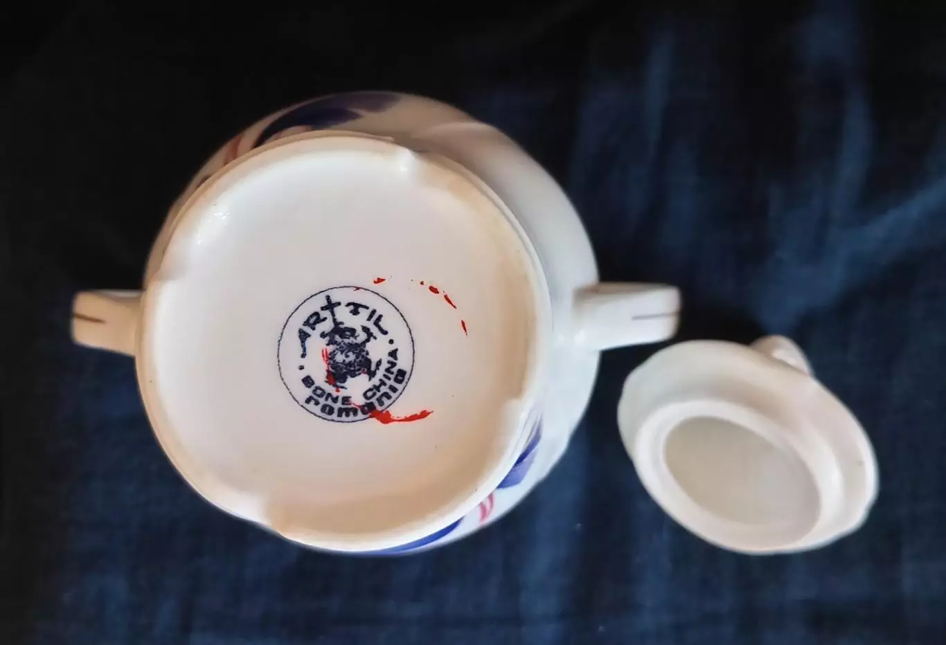 Сахарница из костяного фарфора Artil Bone china Romania. Румыния. 1970-е г. 5