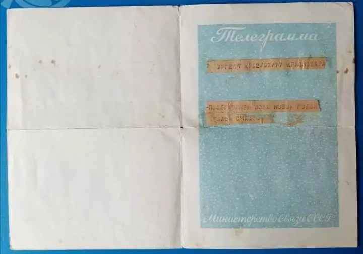 Открытка. Телеграмма С Новым годом!, худ. Гундобин. 1962 г. 2