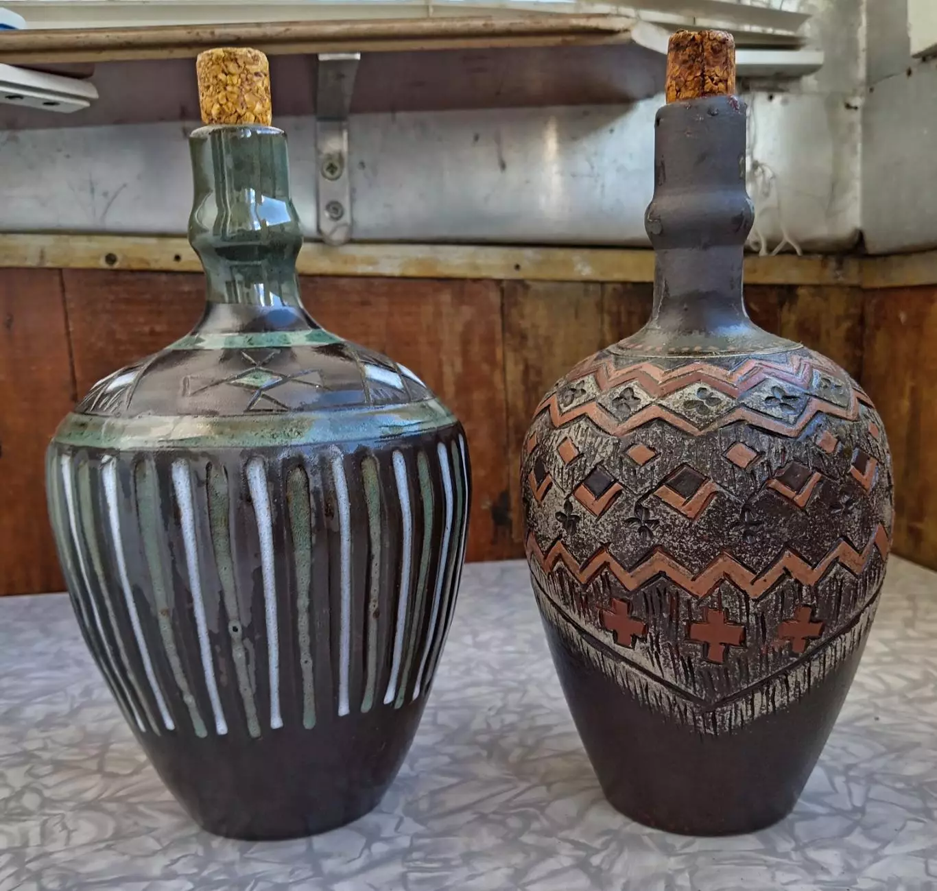 Керамическая бутылка от вина. СССР. Продаётся лотом из 2-х штук. 1