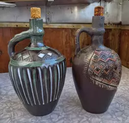 Керамическая бутылка от вина. СССР. Продаётся лотом из 2-х штук.
