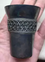 Рюмка 1960-е г, СССР. Мельхиор. Скань.