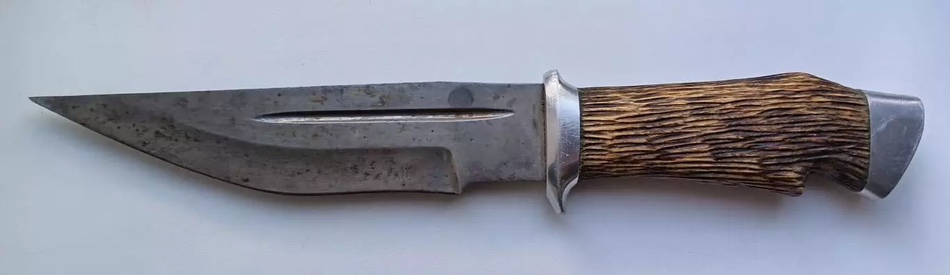 Нож. Ручная работа. Рукоять рог оленя. 1980-е г. 1