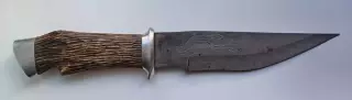 Нож. Ручная работа. Рукоять рог оленя. 1980-е г.