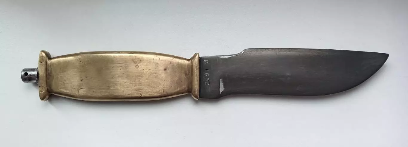 Охотничий нож. Рукоять латунь. 1960-е г. 1