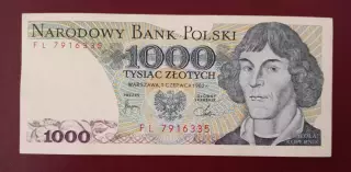 1000 злотых - 1988 г. Польша