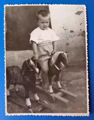 Фото СССР. Мальчик ребёнок игрушка. 1950-е г