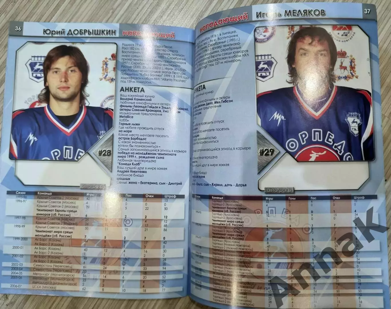 Справочник-буклет ТОРПЕДО Нижний Новгород 2007/2008 (фото и анкеты всех игроков) 3