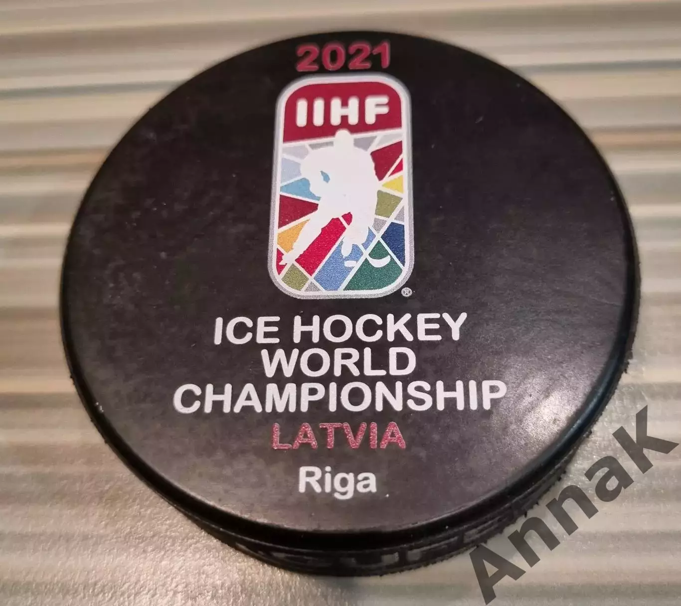 Хоккейная шайба Чемпионата Мира 2021 (Riga, Latvia)