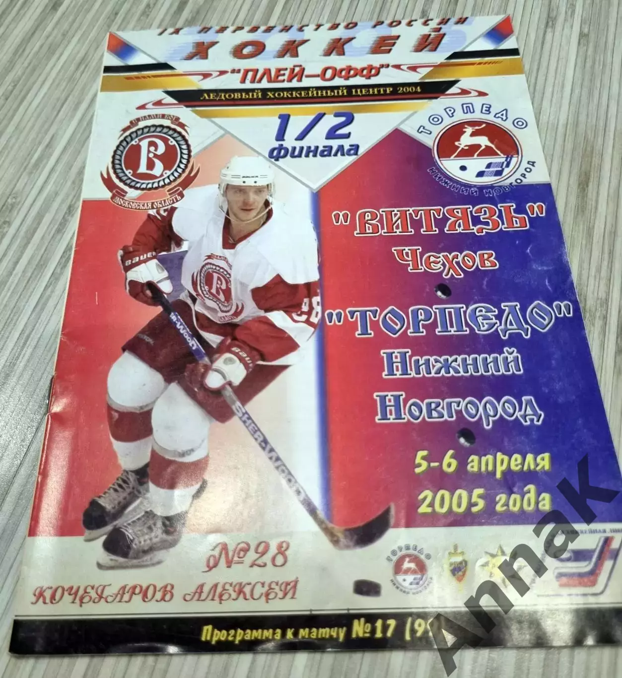 Витязь (Чехов) - Торпедо (Нижний Новгород) 5-6 апреля 2005. Постер Даниил Марков