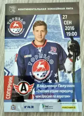 Торпедо Нижний Новгород - Автомобилист - 2016/2017 (2709.2016) Постер В.Галузин