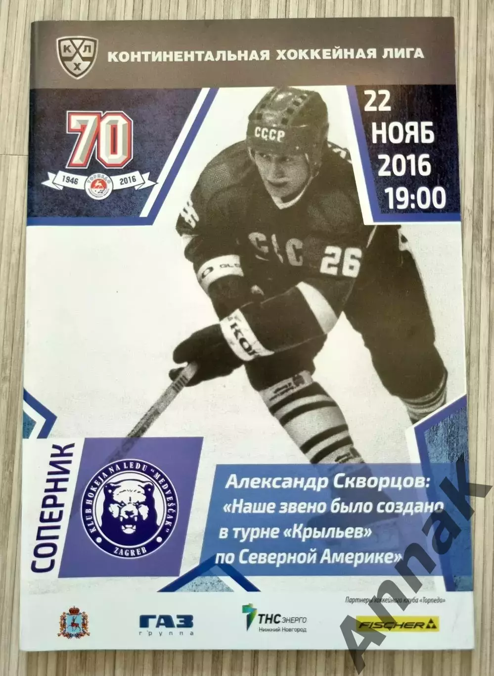 Торпедо Нижний Новгород - Медвешчак Загреб 2016/2017 22.22.2016 Постер Торпедо