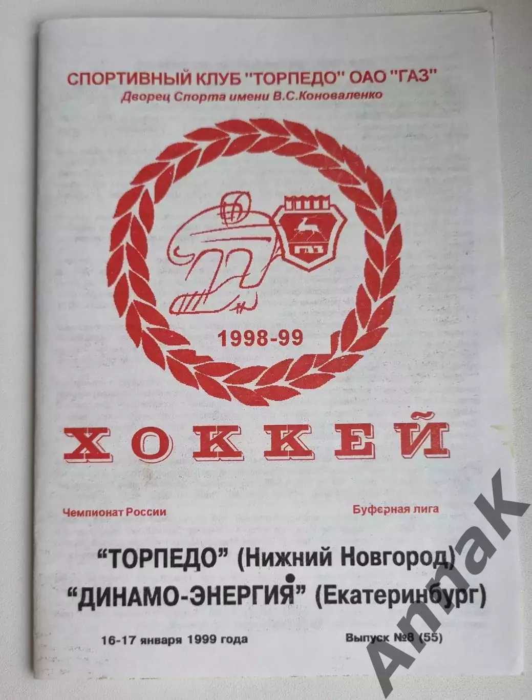 Торпедо Нижний Новгород-Динамо-Энергия Екатеринбург-1998/1999 (16-17.01.1999)