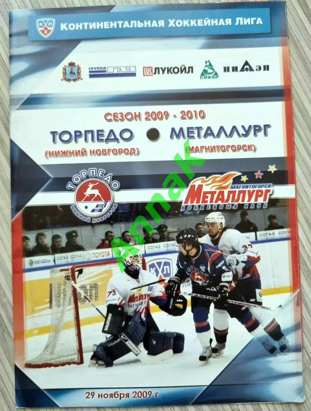 Торпедо Нижний Новгород-Металлург Магнитогорск 29.11.2009 Постер А.Трощинский