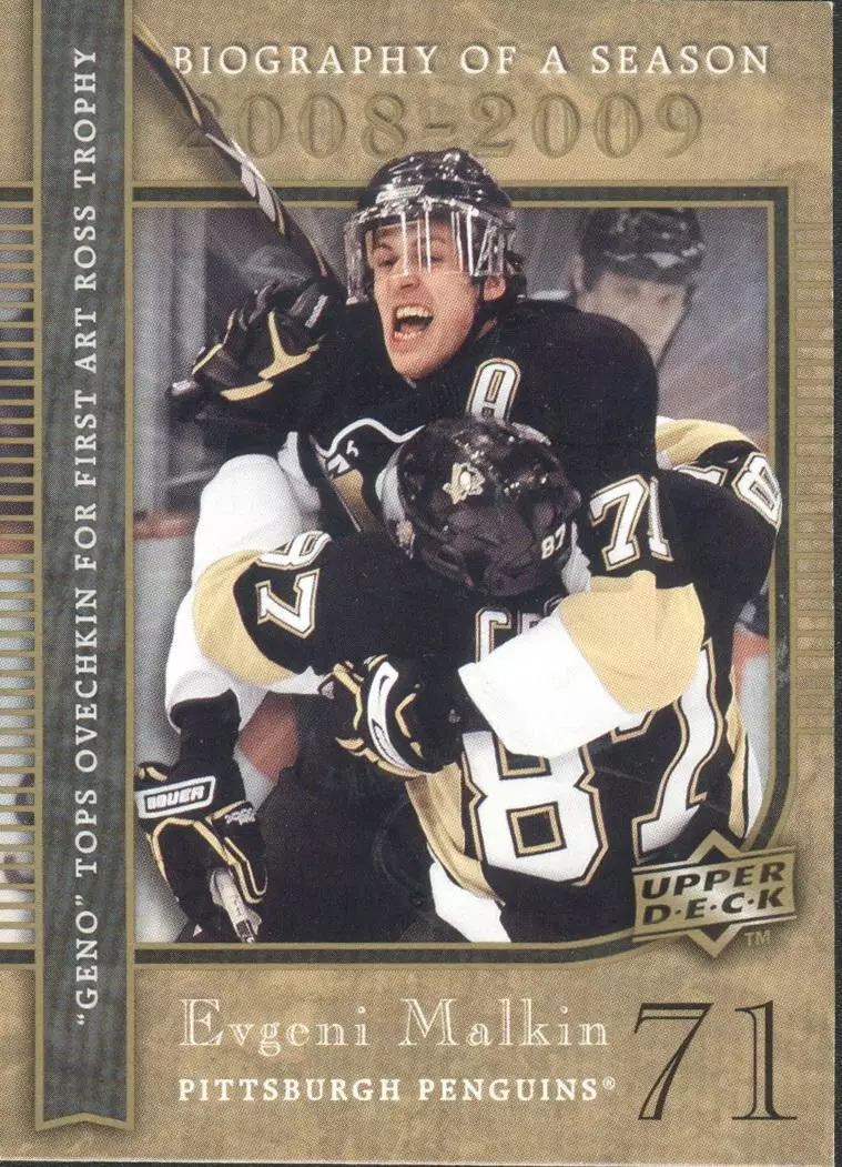 Хоккейная карточка Upper Deck Biography of a Season 2008-09 BS29 Евгений Малкин