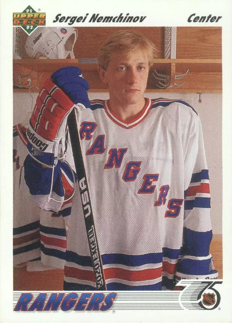 Хоккейная карточка Upper Deck 1992-93 #355 Сергей Немчинов