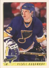 Хоккейная карточка 1993-94 Topps Premier #292 2 languages Виталий Карамнов