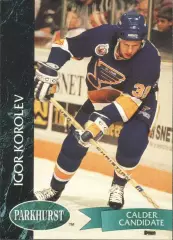 Хоккейная карточка 1992-93 Parkhurst #158 Игорь Королев RC