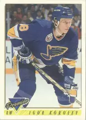 Хоккейная карточка 1993-94 Topps Premier 2 languages #409 Игорь Королев