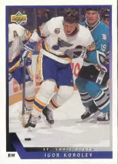 Хоккейная карточка 1993-94 Upper Deck #353 Игорь Королев
