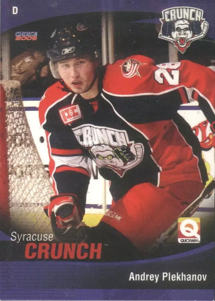 Хоккейная карточка Syracuse Crunch 08-09 Андрей Плеханов