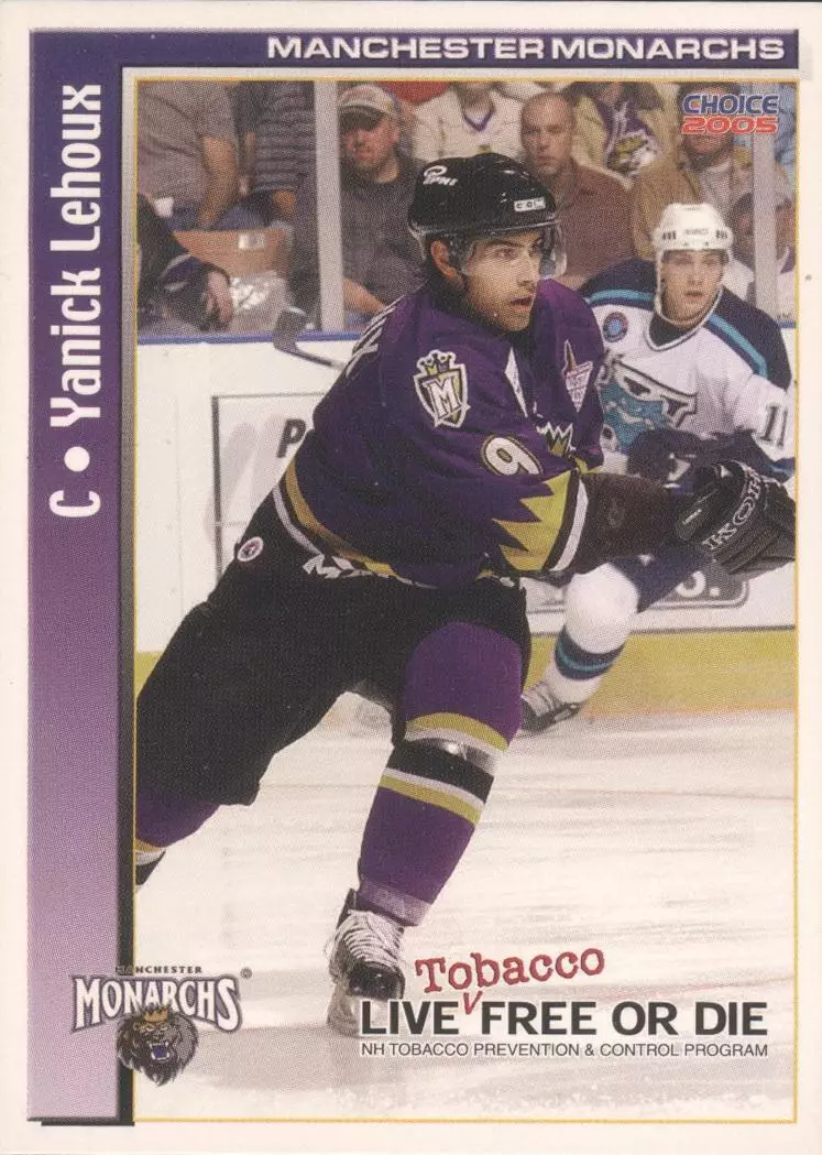 Хоккейная карточка Manchester Monarchs 04-05 Янник Легу