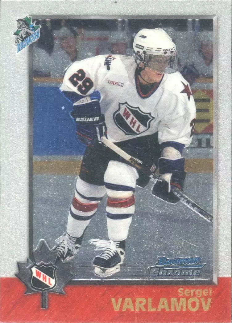 Хоккейная карточка 1998 Bowman Chrome CHL #79 Сергей Варламов