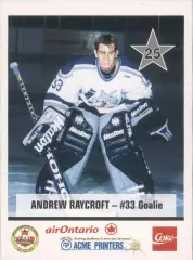 1998-99 Sudbury Wolves - Coca-Cola/airOntario Police set №25 Эндрю Райкрофт