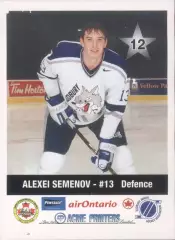1998-99 Sudbury Wolves - Coca-Cola/airOntario Police set №12 Алексей Семенов
