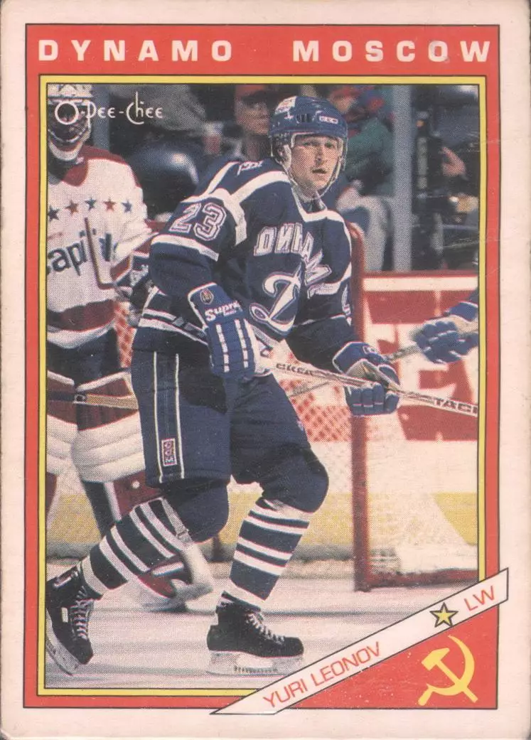 Хоккейная карточка 1991-92 O-PEE-CHEE Inserts 39R Юрий Леонов
